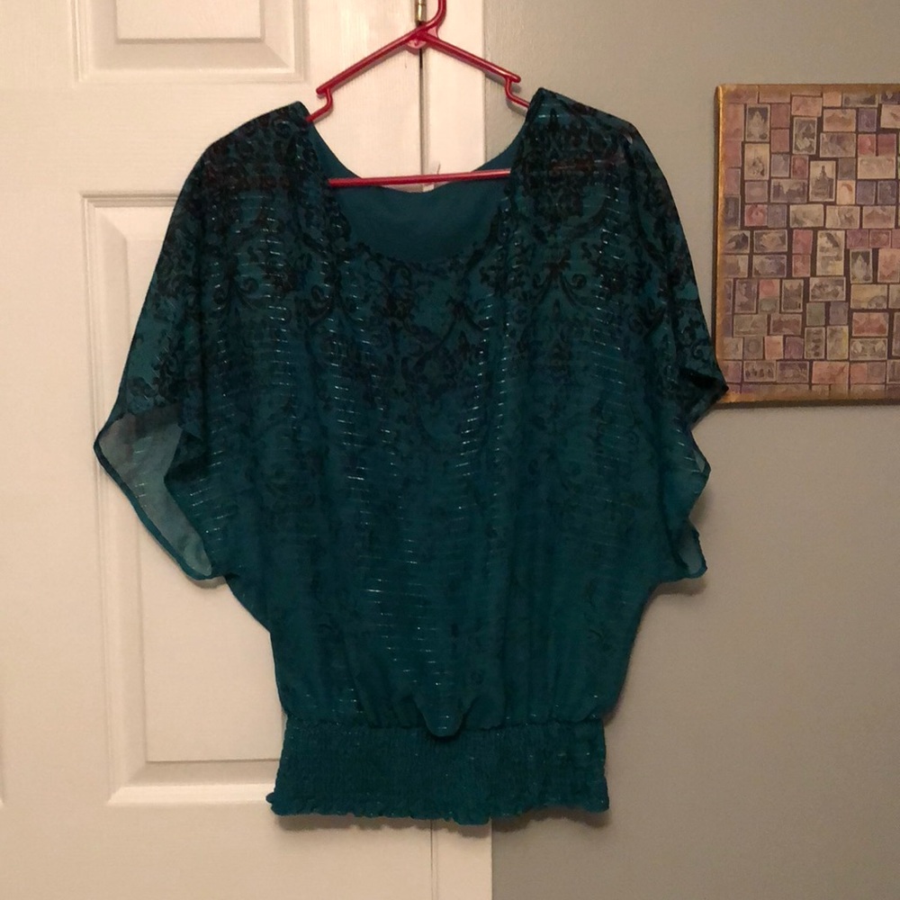 Green and black work shirt